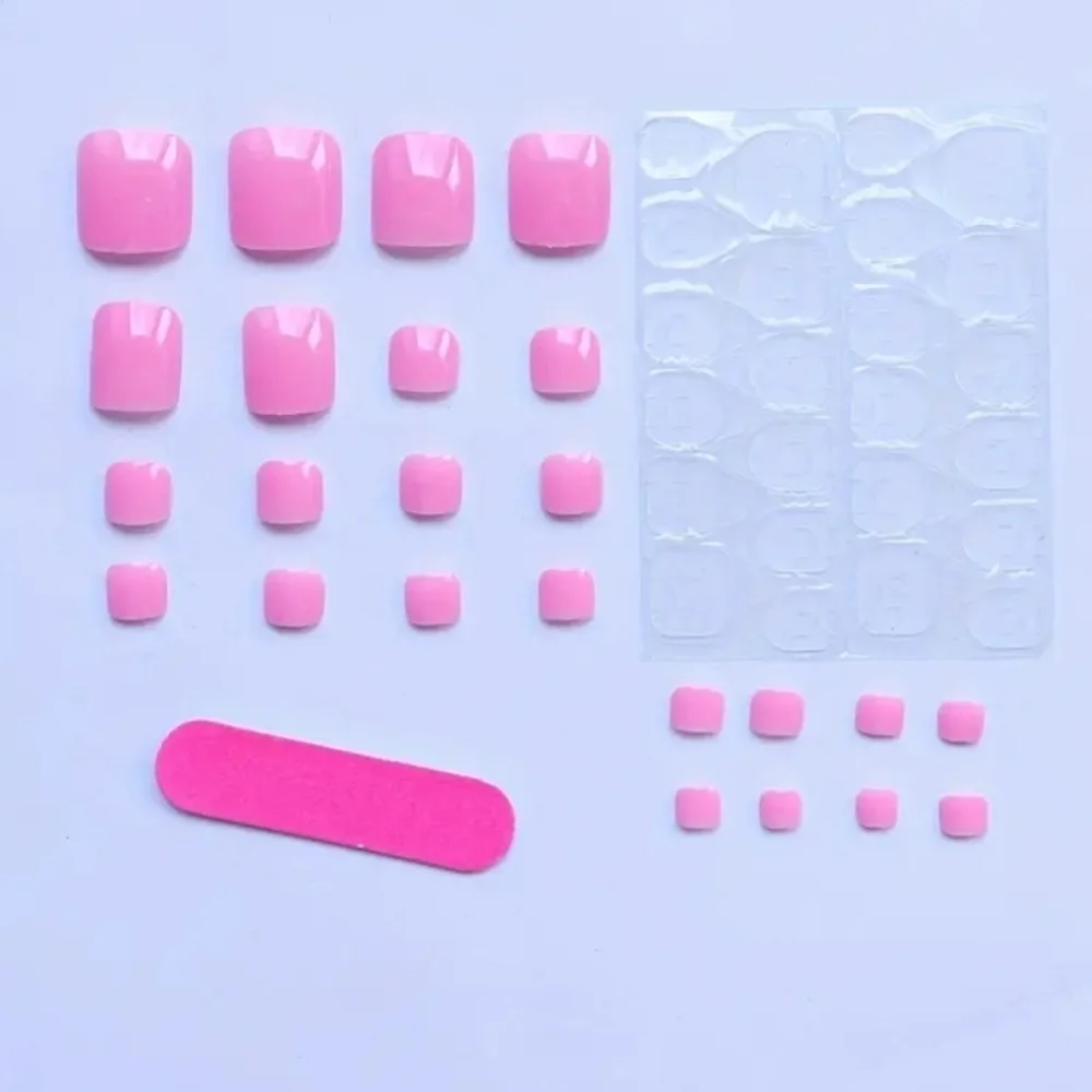 24 Pieces Fake Toe press on nails